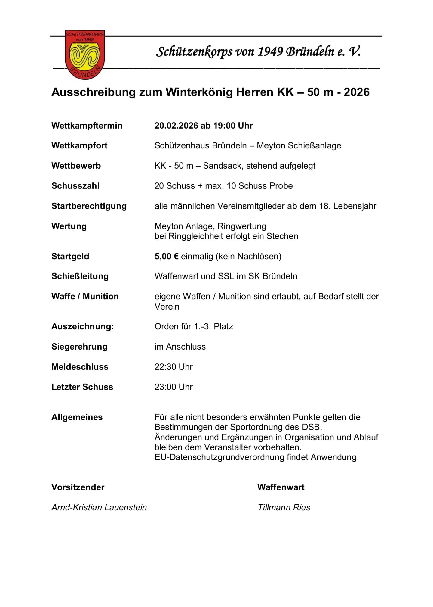 Ausschreibung Winterkönig 26